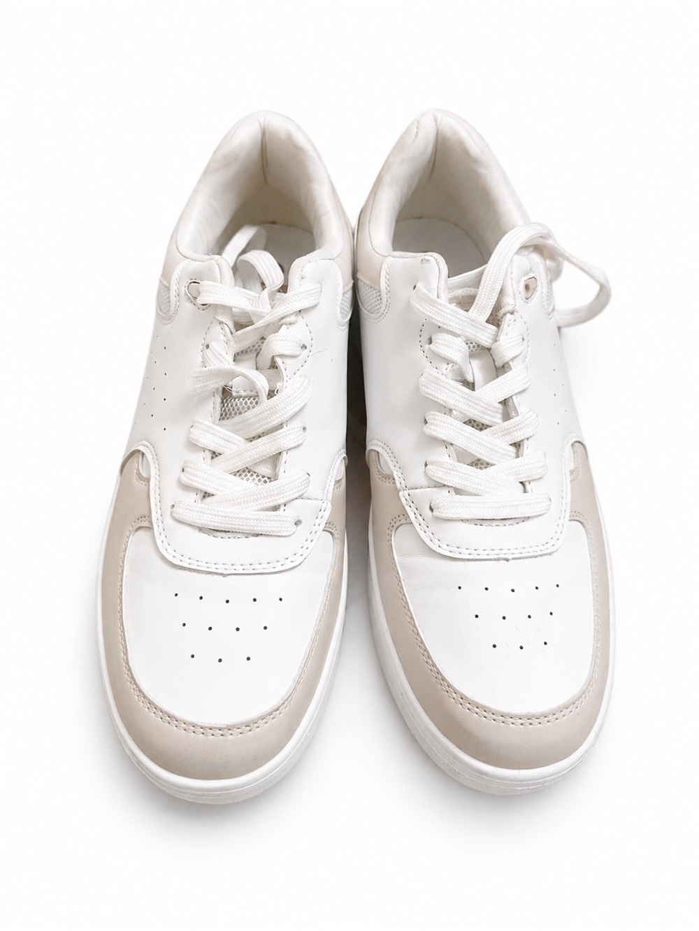 Red Women Sneakers in White and Light Beige